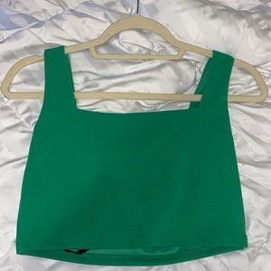 Green crop top. Tag still on